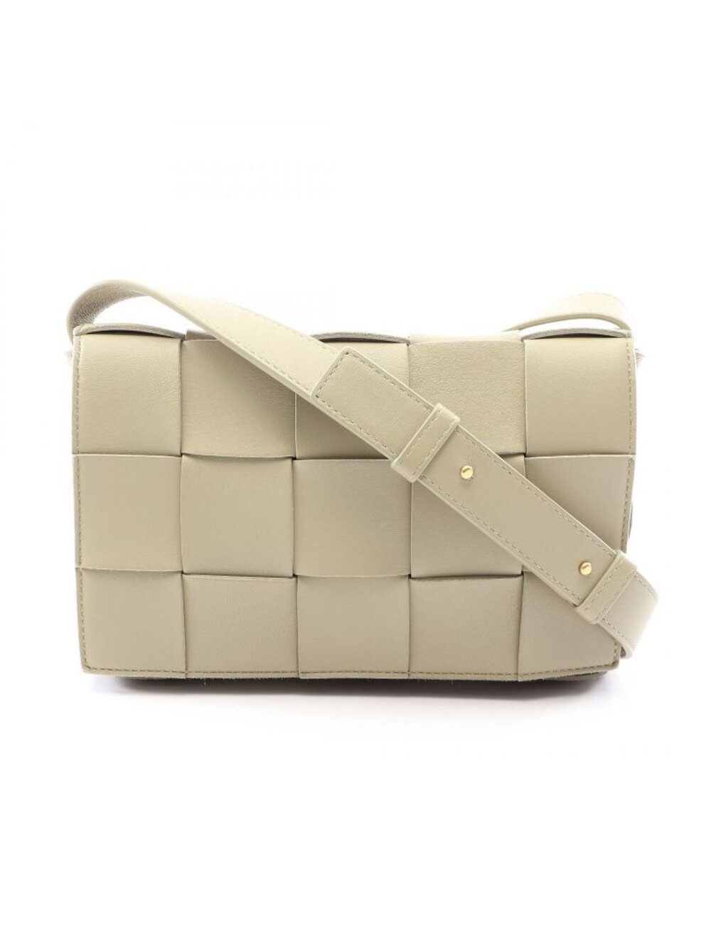 Bottega Veneta Shoulder Bag Cassette Maxi Intrecciato Green Leather